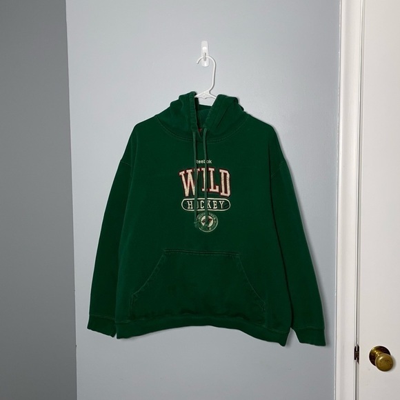 Y2K Minnesota Wild NHL Reebok Hoodie Sweatshirt - Picture 1 of 4